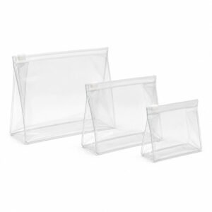 PVC/TPU Stand-Up Slider Zipper Organizer Bags