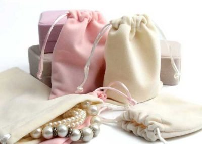 Jewelry collection bag flannelette bundle pocket custom